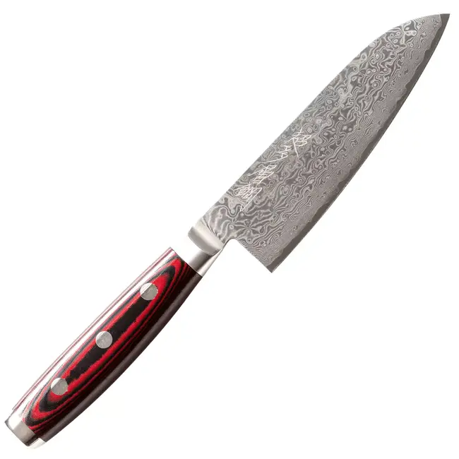 Yaxell Super Gou Santoku Koksmes – 12,5 cm – 161 Lagen Damaststaal – SG2 Staal – 63 HRC – Canvas-Micarta Heft