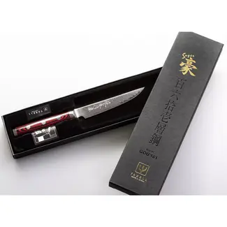 Yaxell Super Gou Steakmes – 12 cm – 161 Lagen Damaststaal – SG2 Staal – 63 HRC – Canvas-Micarta Heft