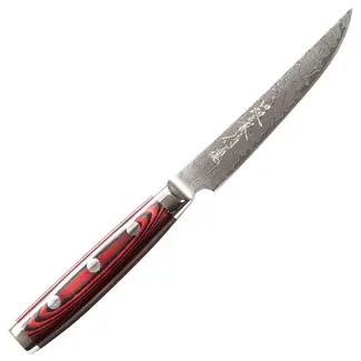 Yaxell Super Gou Steakmes – 12 cm – 161 Lagen Damaststaal – SG2 Staal – 63 HRC – Canvas-Micarta Heft