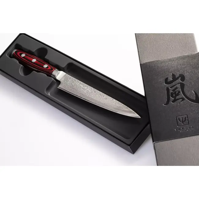 Yaxell Super Gou Vleesmes 15 cm – 161 Lagen Damaststaal – SG2 Staal – 63 HRC – Canvas-Micarta Heft