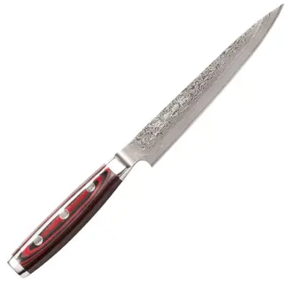 Yaxell Super Gou Vleesmes 15 cm – 161 Lagen Damaststaal – SG2 Staal – 63 HRC – Canvas-Micarta Heft