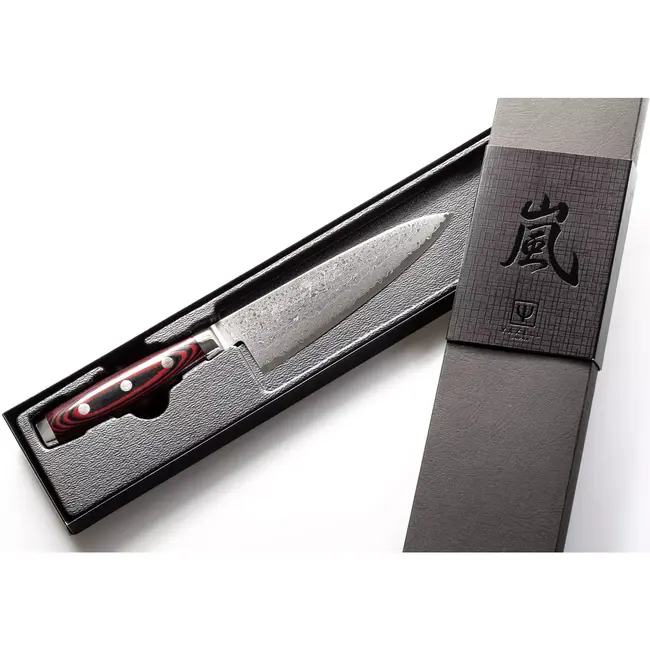 Yaxell Super Gou Koksmes 15 cm – 161 Lagen Damaststaal – SG2 Staal – 63 HRC – Canvas-Micarta Heft