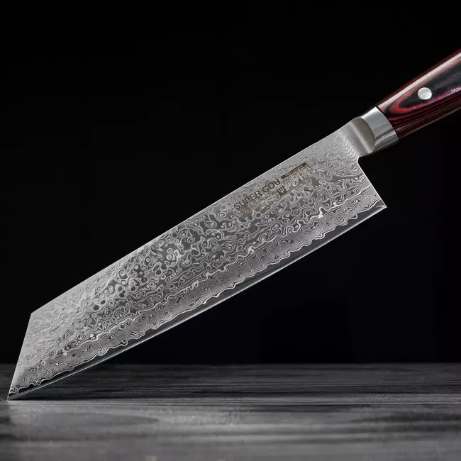 Yaxell Super Gou Kiritsuke Koksmes 20 cm – 161 Lagen Damaststaal – SG2 Staal – 63 HRC – Canvas-Micarta Heft