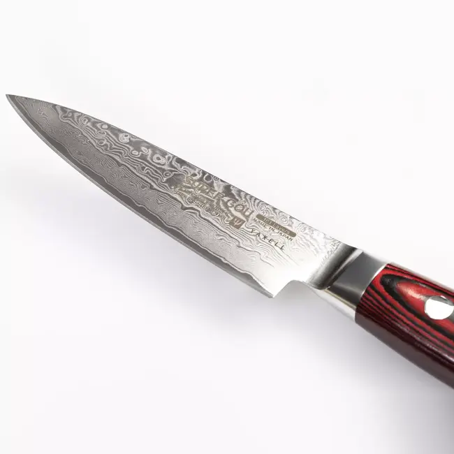 Yaxell Super Gou Officemes 10 cm – 161 Lagen Damaststaal – SG2 Staal – 63 HRC – Canvas-Micarta Heft