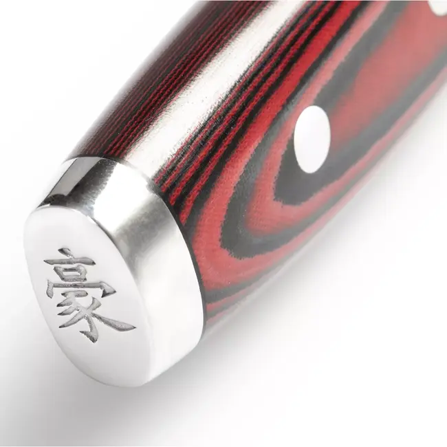 Yaxell Super Gou Officemes 10 cm – 161 Lagen Damaststaal – SG2 Staal – 63 HRC – Canvas-Micarta Heft