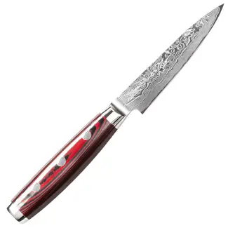 Yaxell Super Gou Officemes 10 cm – 161 Lagen Damaststaal – SG2 Staal – 63 HRC – Canvas-Micarta Heft