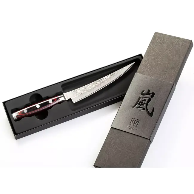 Yaxell Super Gou Uitbeenmes Gebogen 15 cm – 161 Lagen Damaststaal – SG2 Staal – 63 HRC – Canvas-Micarta Heft