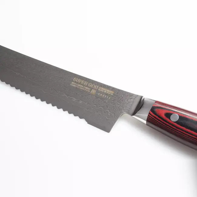 Yaxell Super Gou Broodmes 27 cm – 161 Lagen Damaststaal – SG2 Staal – 63 HRC – Canvas-Micarta Heft