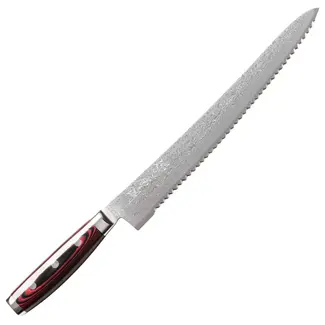 Yaxell Super Gou Broodmes 27 cm – 161 Lagen Damaststaal – SG2 Staal – 63 HRC – Canvas-Micarta Heft