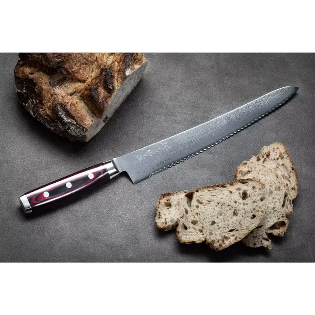 Yaxell Super Gou Broodmes 27 cm – 161 Lagen Damaststaal – SG2 Staal – 63 HRC – Canvas-Micarta Heft