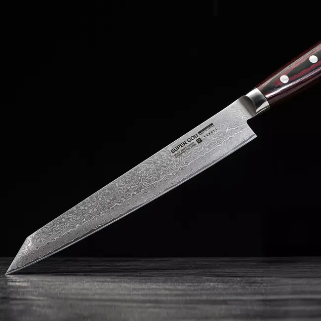 Yaxell Super Gou Kiritsuke Vleesmes 23 cm – 161 Lagen Damaststaal – SG2 Staal – 63 HRC – Canvas-Micarta Heft