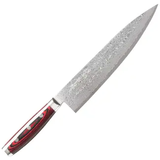 Yaxell Super Gou Koksmes 24 cm – 161 Lagen Damaststaal – SG2 Staal – 63 HRC – Canvas-Micarta Heft