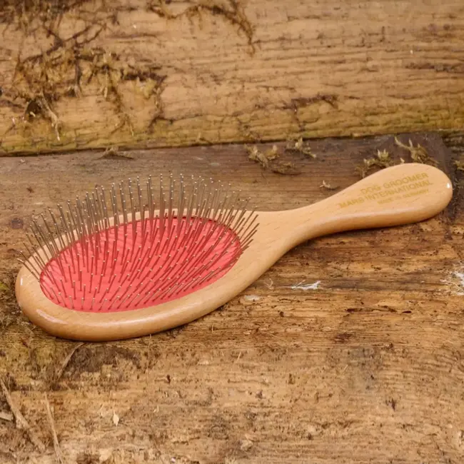 Mars Coat-King Professionele Verzorgingsborstel voor Huisdieren – Roestvrij & Houten Handvat – 23x7 cm