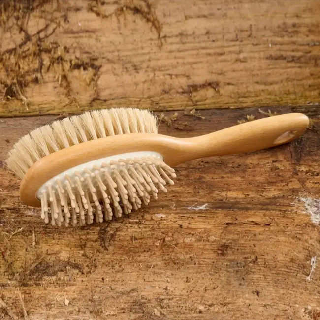 Mars Coat-King Paardenborstel – Natuurlijke Borstelharen & Houten Pinnen – Beukenhouten Handvat – 230 mm