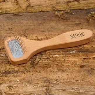 Mars Coat-King Mat-slicker borstel – Beukenhout – Roestvrijstalen pinnen – 149x46 mm