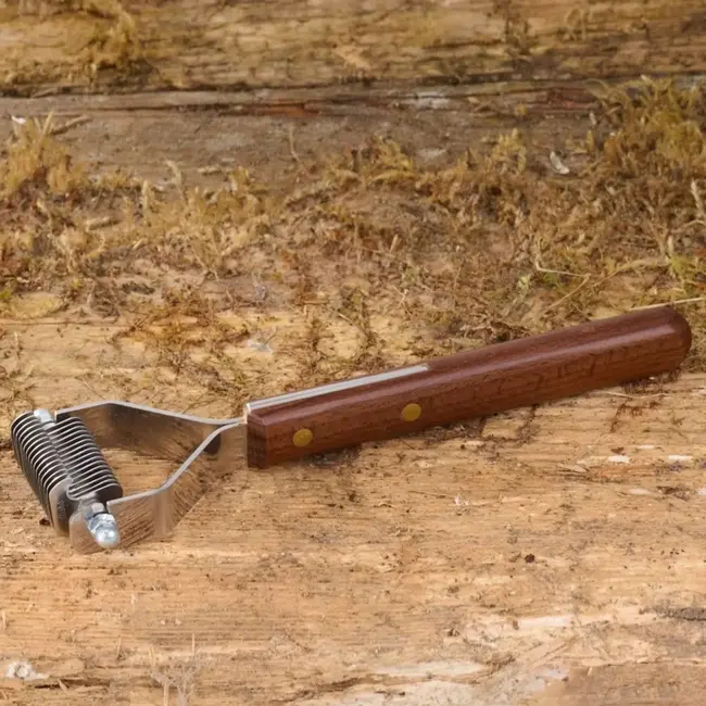 Mars Coat-King Uitdunkam voor Dierenvachten – Extra Fijn 1,5 mm – 16 Messen – FSC Hout