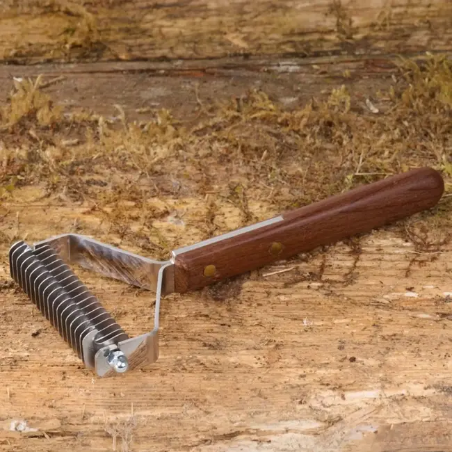 Mars Coat-King Uitdunkam voor Dierenvachten – Extra Grof – 18 Messen – 3,5 mm – FSC Hout