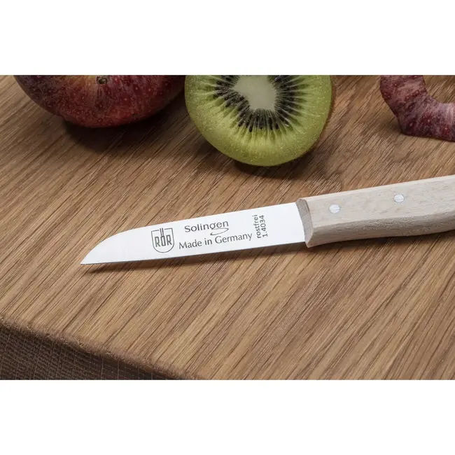 RÖR Solingen Schilmesje Recht Hout RVS – Oma's Keukenmesje – 10 Stuks