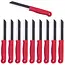 Solingen Kartelmes – Tomatenmes met Kartel – RVS – 18,5 cm met Blade Cover – Rood – 10 stuks