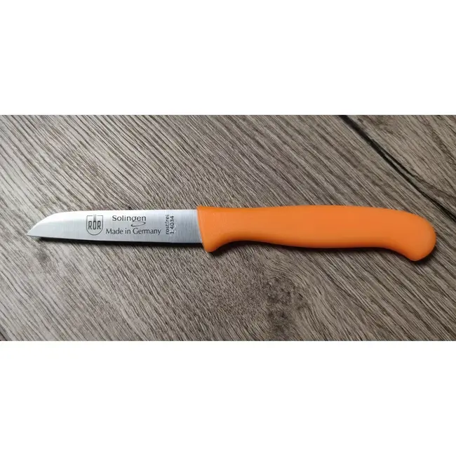 RÖR Solingen Schilmesje Recht – Kunststof Handvat – RVS Lemmet – Neon Oranje