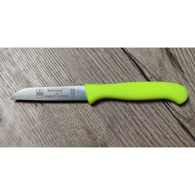 RÖR Solingen Schilmesje Recht – Kunststof Handvat – RVS Lemmet – Neon Geel