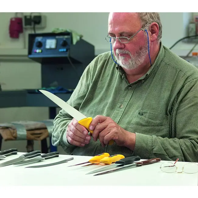 Eikaso Solingen Professionele Messenset – Slagers-, Uitbeen- en Universeelmes – Geel – RVS – 3-delig