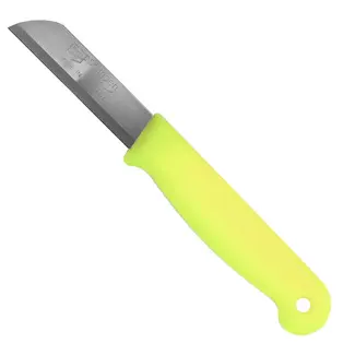 Solingen Schilmesje – RVS – Glad – 16 cm met Blade Cover – Neon Geel