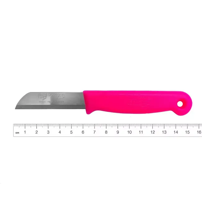Solingen Schilmesje – RVS – Glad – 16 cm met Blade Cover – Neon Roze – 10 stuks