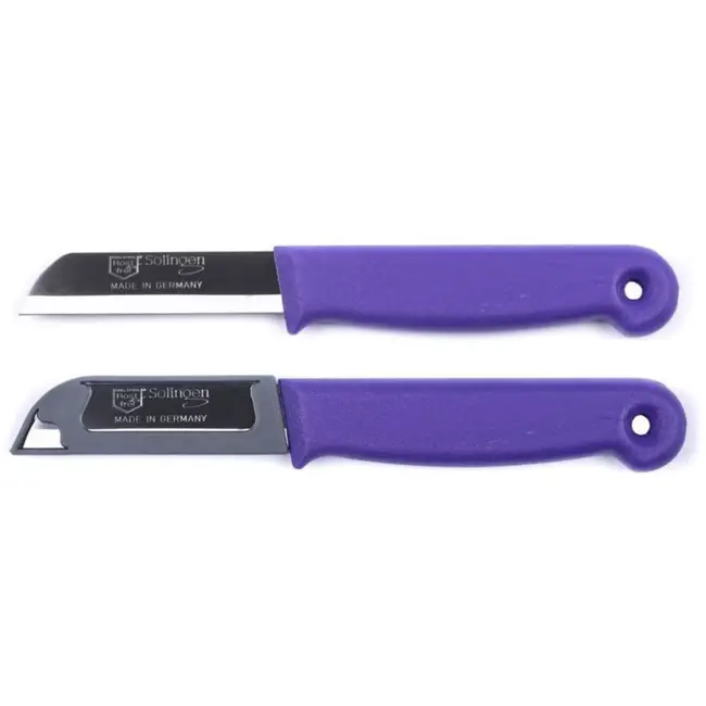 Solingen Schilmesje – RVS Glad – 16 cm met Blade Cover – Mix – 7 Stuks