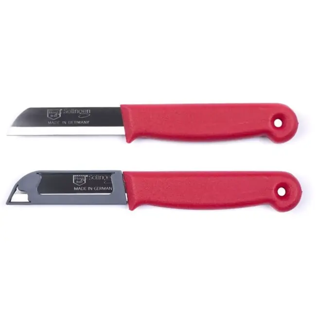 Solingen Schilmesje – RVS Glad – 16 cm met Blade Cover – Mix – 7 Stuks