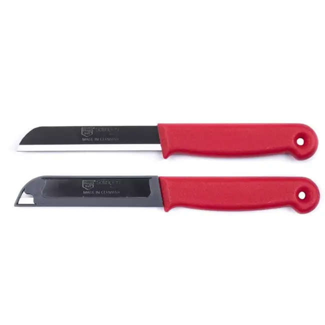 Solingen Schilmesje – RVS Glad – 18,5 cm met Blade Cover – Mix – 7 stuks