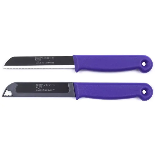 Solingen Kartelmes – Tomatenmes met Kartel – RVS – 18,5 cm met Blade Cover – Mix – 6 stuks