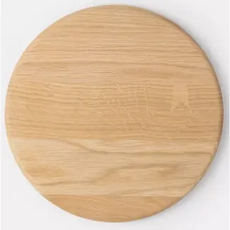 HOCHO Snijplank Kubo – Eikenhout – Ø 220x15 mm – Tijdloos Design