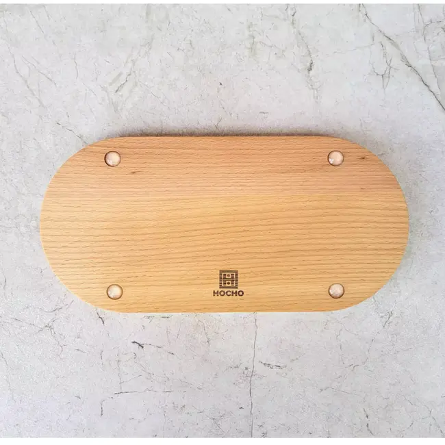 HOCHO Beuken Houten Dienblad – 250x120x15 mm – Hardwax Bescherming – Met Silicone Voetjes
