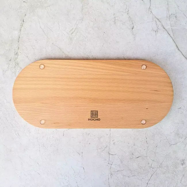 HOCHO Beuken Houten Dienblad – 350x150x15 mm – Hardwax Bescherming – Met Silicone Voetjes