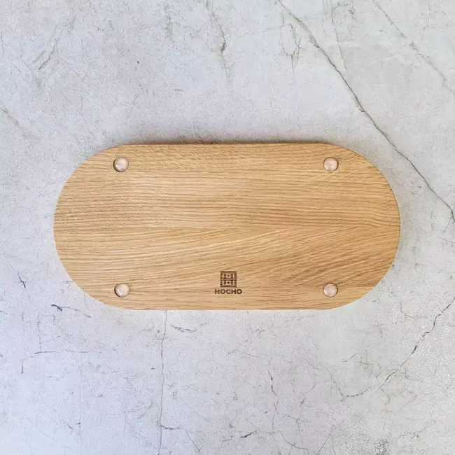 HOCHO Eiken Houten Dienblad – 250x120x15 mm – Hardwax Bescherming – Met Silicone Voetjes