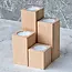 HOCHO Beukenhouten Waxinelichthouder – 50x50x60 mm- Natuurlijke Sfeer & Stijlvol Design