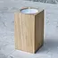 HOCHO Eikenhouten Waxinelichthouders – Set van 4  –  Stijlvol