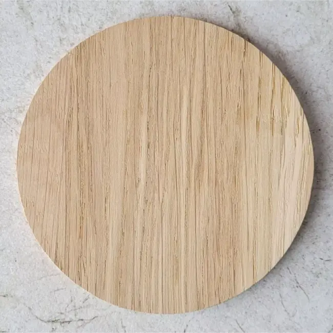 HOCHO Eikenhouten Onderzetter Ø100mm – Duurzaam & Hoogwaardige Afwerking
