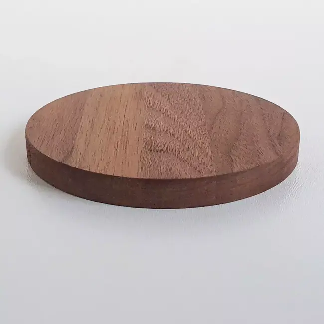 HOCHO Walnoten Houten Onderzetter Ø100mm – Luxe & Duurzaam