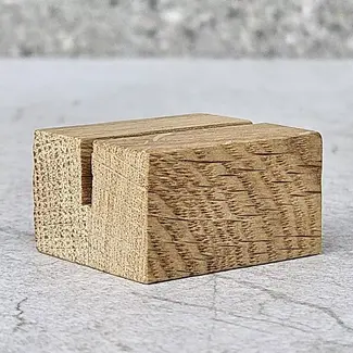 HOCHO Eikenhouten Mini Kaartenhouder 34 mm – Stijlvolle en Functionele Display