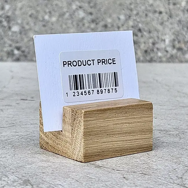 HOCHO Eikenhouten Mini Kaartenhouder 34 mm – Stijlvolle en Functionele Display