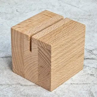 HOCHO Beukenhouten Kaartenhouder 60x60x60 mm – Perfect voor Horeca en Winkels