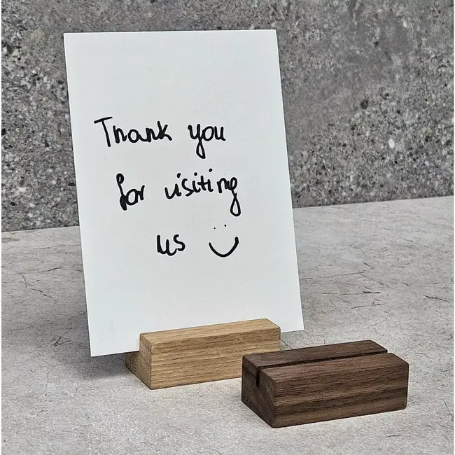 HOCHO Eikenhouten Kaartenhouder 60x30x20 mm – Stijlvol en Duurzaam