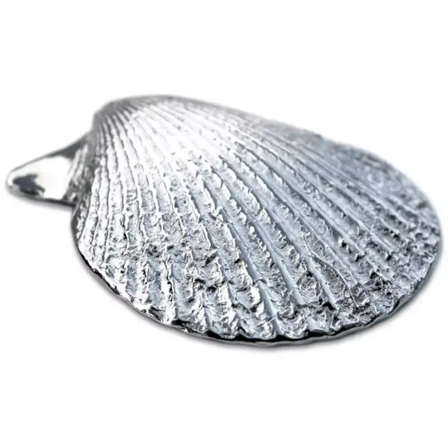 Anovi Luxe Zilvertinnen Amuse Schelpen – Franse Elegantie – Set van 4 in Geschenkverpakking