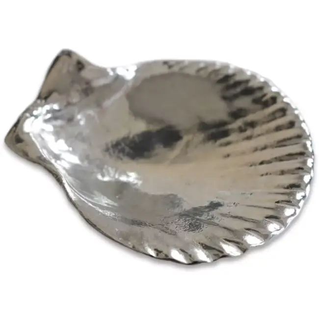 Anovi Luxe Zilvertinnen Amuse Schelpen – Franse Elegantie – Set van 4 in Geschenkverpakking