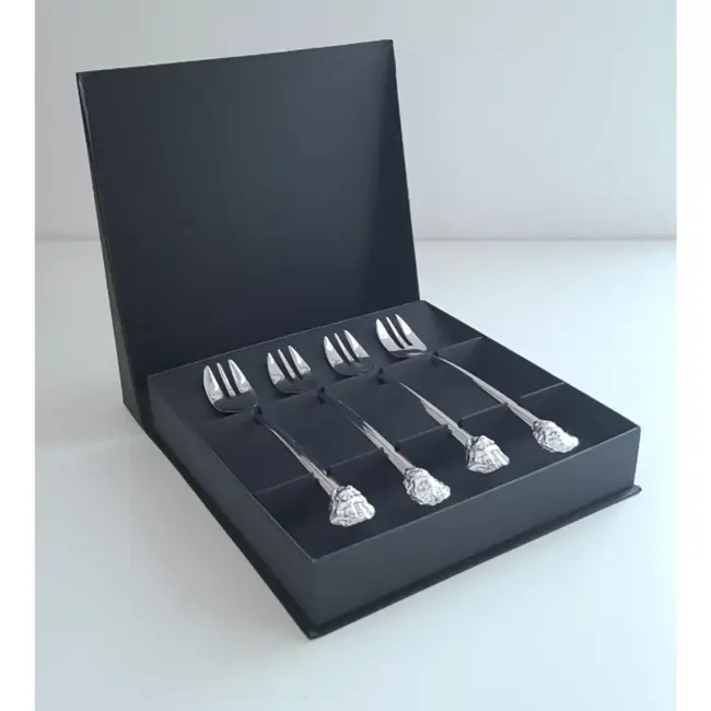 Anovi Luxe Oestervorkjes Set – Perfect voor Zeevruchten – 4 Stuks – Elegante Geschenkverpakking