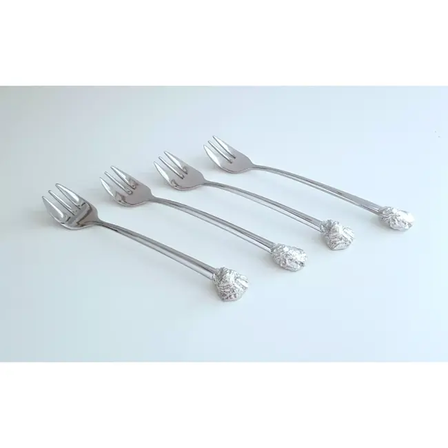 Anovi Luxe Oestervorkjes Set – Perfect voor Zeevruchten – 4 Stuks – Elegante Geschenkverpakking