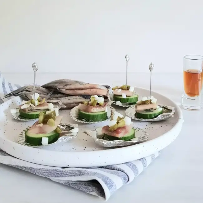 Anovi Tapasprikkers met Schelpmotief – 4 Stuks – Ambachtelijk Zilvertin