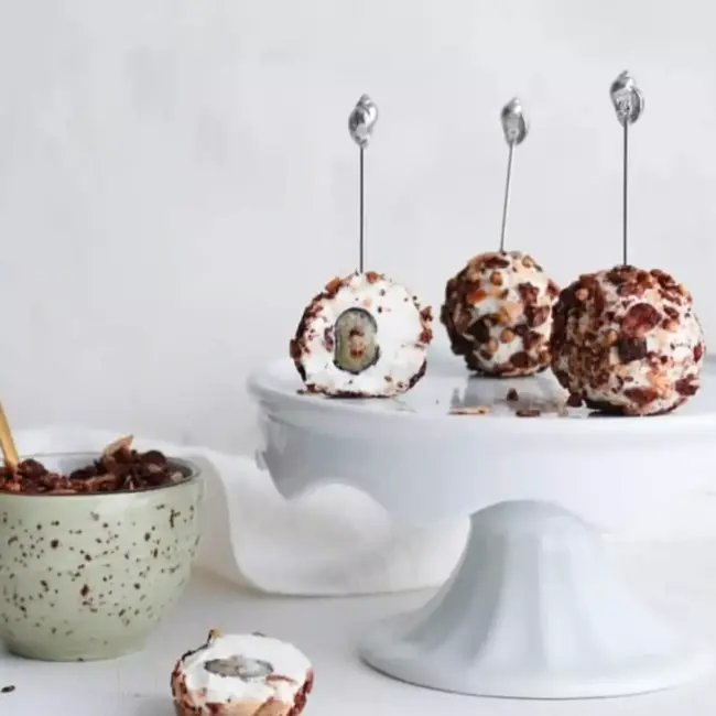 Anovi Tapasprikkers met Schelpmotief – 4 Stuks – Ambachtelijk Zilvertin